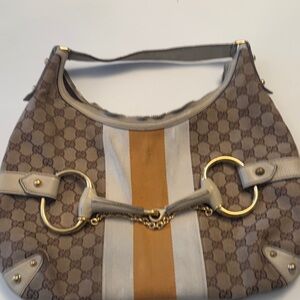 Gucci Beige and Gold Shoulder Bag